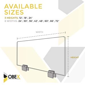 OBEX Acoustical Cubicle Privacy Screen Extender Desk Panel & Office Divider, Add Separation & Block Noise, 18" X 60", Graphite