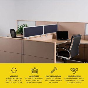 OBEX Acoustical Cubicle Privacy Screen Extender Desk Panel & Office Divider, Add Separation & Block Noise, 18" X 60", Graphite