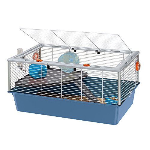 Ferplast Hamster Cage Mouse Cage Small Animal Cage CRICETI 15 Two-Storey, Accessories Included, 78 x 48 x 39 cm