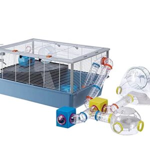 Ferplast Hamster Cage Mouse Cage Small Animal Cage CRICETI 15 Two-Storey, Accessories Included, 78 x 48 x 39 cm