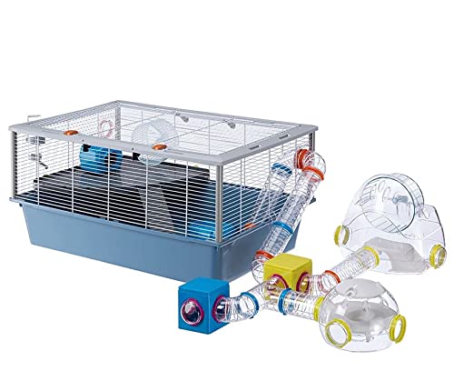 Ferplast Hamster Cage Mouse Cage Small Animal Cage CRICETI 15 Two-Storey, Accessories Included, 78 x 48 x 39 cm