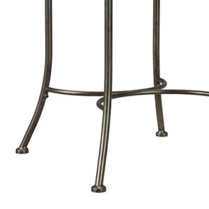 Hillsdale Furniture Marsala Vanity Stool, Gray with Brown highlighting with Cream Fabric