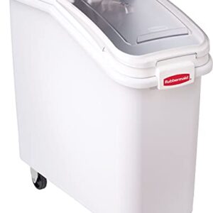 Rubbermaid 360088Whi Prosave Mobile Ingredient Bin, 20.57Gal, 13 1/8W X 29 1/4D X 28H, White