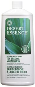desert essence: tea tree oil & spearmint mouthwash, 16 oz (2 pack)
