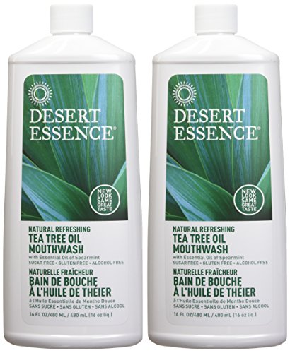 Desert Essence: Tea Tree Oil & Spearmint Mouthwash, 16 oz (2 pack)