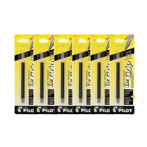 pilot easytouch dr grip retractable ballpoint pen refills black (6 packs of 2 refills each)