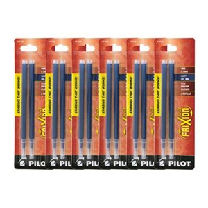 pilot frixion gel ink pen refills, fine point 0.7mm, navy blue ink, pack of 12