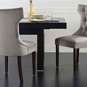 DHP Clairborne Tufted Dining Chair (2 Pack), Wood, Taupe / Espresso