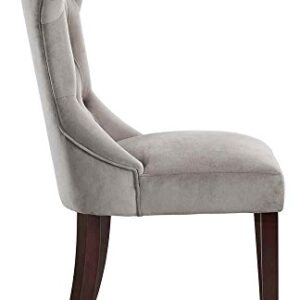 DHP Clairborne Tufted Dining Chair (2 Pack), Wood, Taupe / Espresso