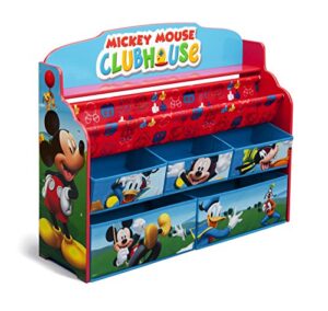 delta children deluxe book & toy organizer, disney mickey mouse
