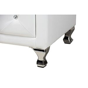 Baxton Studio BBT2030-Dresser-White Storage-chests, 21.6" x 51.75" x 18", White
