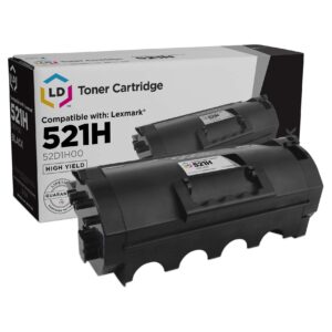 ld compatible toner cartridge replacement for lexmark 521h high yield (black)