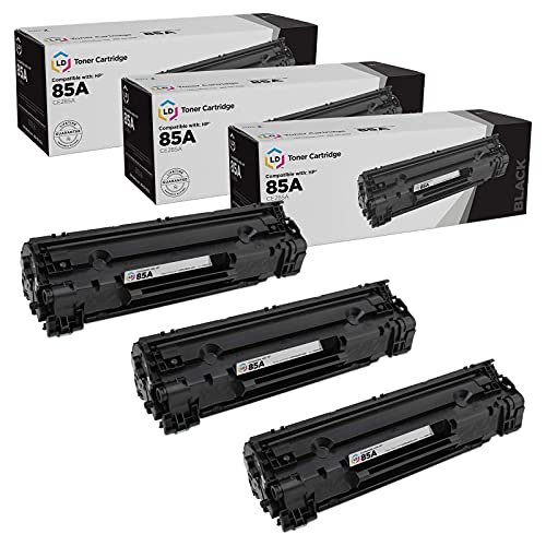 LD Compatible Toner Cartridge Replacement for HP 85A CE285A (Black, 3-Pack)