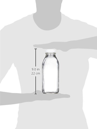 Libbey Glass Milk Bottle with Lid - 33.5 oz