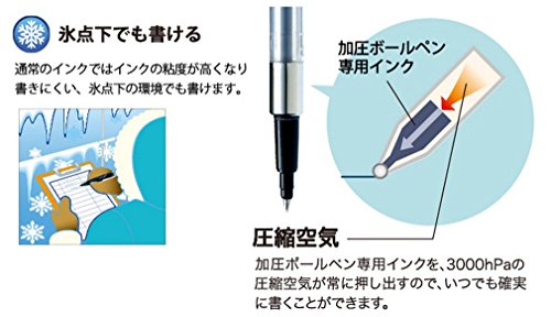 Mitsubishi Pencil SN200PT07.33 Pressurized Ballpoint Pen, Power Tank, 0.7, Blue, 10 Pieces