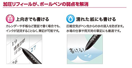 Mitsubishi Pencil SN200PT07.33 Pressurized Ballpoint Pen, Power Tank, 0.7, Blue, 10 Pieces
