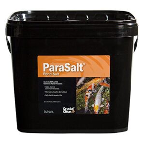 crystalclear parasalt - pond salt for koi & goldfish - 20 pounds treats up to 4,000 gallons