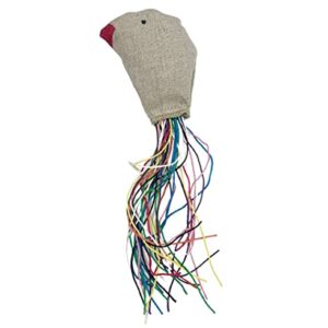 Honest Pet Products Eco Kitty Bird is a Truly Natural and Safe Toy for Your Kitty. Filled with Organic Catnip, Enticing Rattle and Colorful Hemp Twine Tail. Made in The USA and Money Back Guaranteed