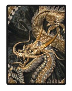 personalized chinese dragon fleece blanket 58" x 80" (large)