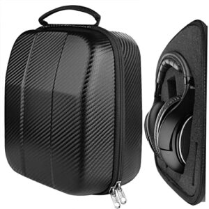geekria shield case for large-sized over-ear headphones, replacement protective hard shell travel carrying bag with cable storage, compatible with sennheiser hd 599, hd 660s 2, akg k167 (black)