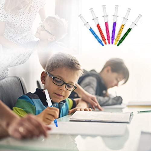 BestGrew® 4 Syringe Pens + 6 Syringe Highlighters Fluorescent Needle Watercolor Pen