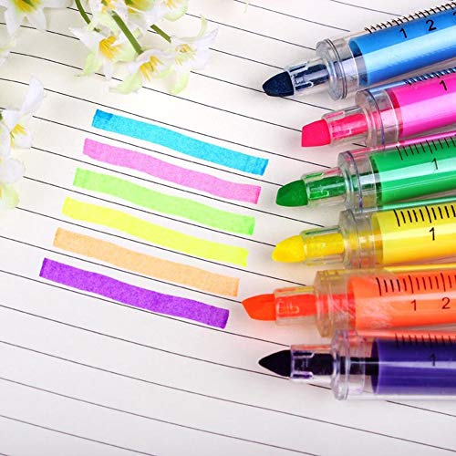 BestGrew® 4 Syringe Pens + 6 Syringe Highlighters Fluorescent Needle Watercolor Pen