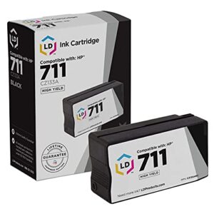 ld © remanufactured replacement for hewlett packard cz133a (hp 711) black ink cartridge for use in hp designjet t120, and t520 printers