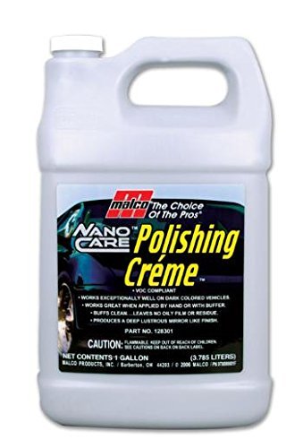 Malco Nano Care Polishing Crème - Produces Deep Gloss on Aged Oxidized or Environmentally Damaged Vehicle Surfaces / 1 Gallon (128301)