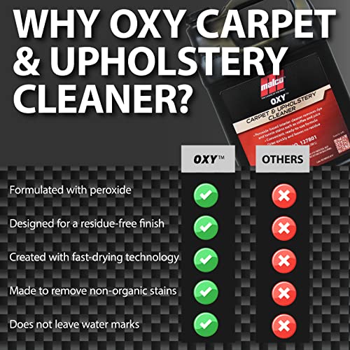 Malco OXY Carpet & Upholstery Cleaner - Stain Remover Spray for Car Interior Fabric/Cleans the Toughest Vehicle Stains/Deep Cleaning Liquid Formula / 1 Gallon (127801)