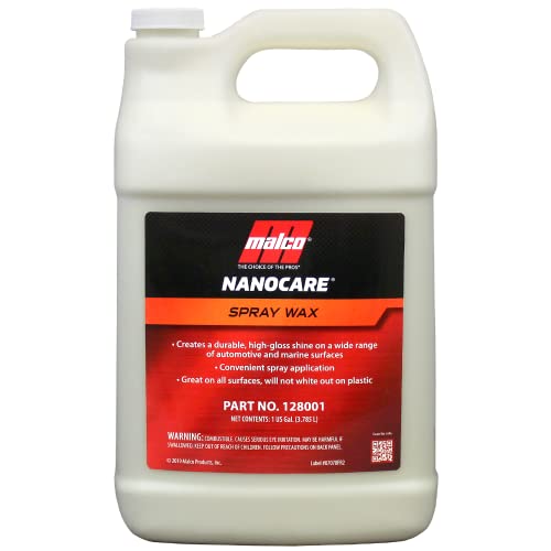 Malco Nano Care Spray Wax - Interior and Exterior Car Wax / Provides Long-Lasting Shine and Protection Both Inside and Outside Vehicle / 1 Gallon (128001)