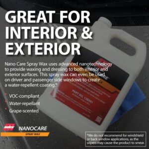 Malco Nano Care Spray Wax - Interior and Exterior Car Wax / Provides Long-Lasting Shine and Protection Both Inside and Outside Vehicle / 1 Gallon (128001)