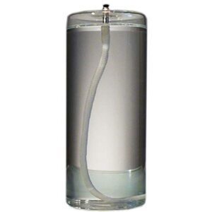 firefly dripless 6-inch refillable glass pillar candle - memory, unity, prayer and window candle without the wax mess - use alone, in a candle holder or lantern - for use in the interior of your home