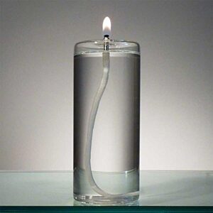 Firefly Dripless 6-Inch Refillable Glass Pillar Candle - Memory, Unity, Prayer and Window Candle Without The Wax Mess - Use Alone, in a Candle Holder or Lantern - for use in The Interior of Your Home