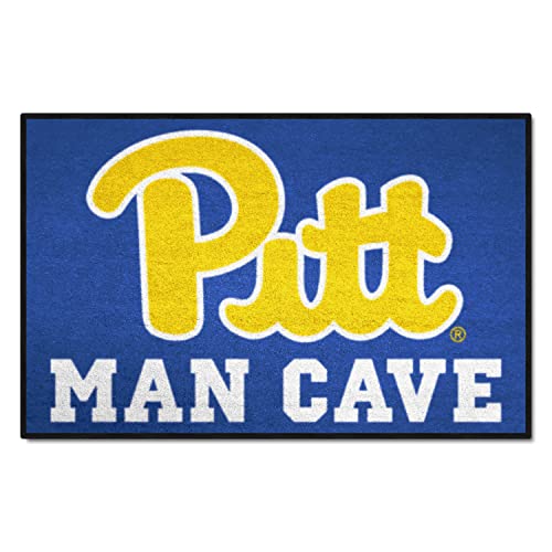 FANMATS 17313 Pitt Panthers Man Cave Starter Mat Accent Rug - 19in. x 30in. | Sports Fan Home Decor Rug and Tailgating Mat