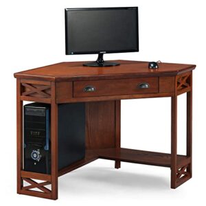 leick home corner computer and writing desk, oak finish
