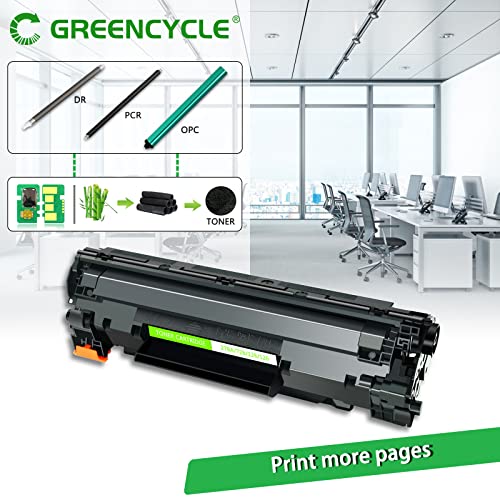 greencycle 4 Pack Compatible Toner Cartridge Replacement for Canon 126 CRG-126 CRG126 3483B001 Black for use in ImageClass LBP6200d, and LBP6230dw Wireless Laser Printers