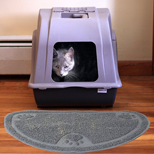 Evelots Cat Litter Trap/Feeding Mat-Catch Litter/Food-NO Mess-Non Skid-Spongy