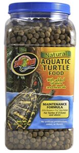 zoo med zm113 natural aquatic turtle food maintenance formula 45 oz (1 pack), one size