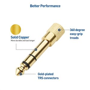 Cable Matters 5-Pack 1/4 to 1/8 Headphone Adapter (3.5mm to 1/4 Adapter, 6.35mm to 3.5mm Adapter)