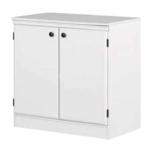 south shore morgan 2-door storage cabinet, pure white