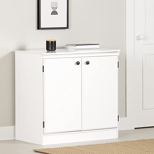 South Shore Morgan 2-Door Storage Cabinet, Pure White