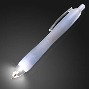 flashingblinkylights white light tip pen with white led (set of 12)
