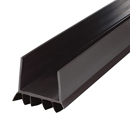 M-D Building Products 43337 36-inch Brown Vinyl U-Shape Cinch Slide-On Under Door Seal