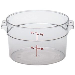 cambro rfscw2135 camwear round storage container, 2 qt.