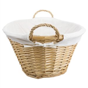 Home Basics Wicker Laundry Basket (Natural)