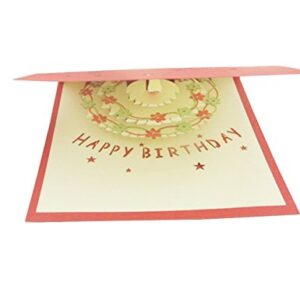 Happy Birthday Cake Pop Up Greeting Card