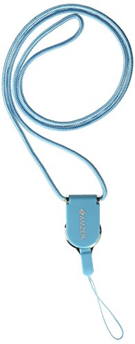 Amzer Detachable Cell Phone Neck Lanyard for Universal - Retail Packaging - Light Blue