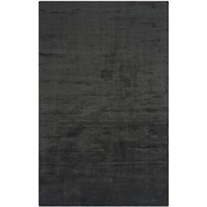safavieh mirage collection area rug - 8' x 10', black, handmade modern viscose, ideal for high traffic areas in living room, bedroom (mir331a)