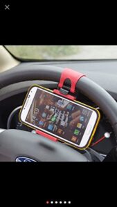 car steering wheel cell phone holder clip, hqf® multi-functional holder mount socket hands free on car steering wheel for iphone 6 plus 6 galaxy s5 s4 nokia smart cellphones(max screen size 5.5 inch)