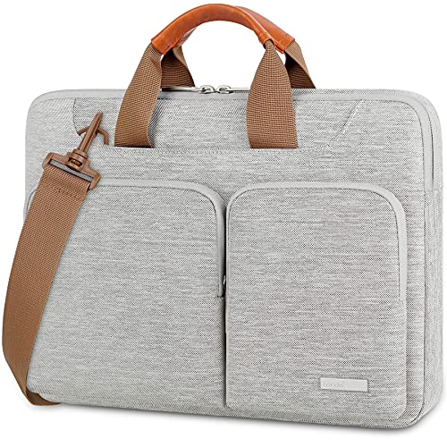 Lacdo 360° Protective Laptop Shoulder Bag Sleeve Case for 13 inch New MacBook Air M2 A2681 M1 A2337 A2179 A1932 | 13" New MacBook Pro M2 M1 A2338 A2251 A2289 A2159 | Surface Book 3 2 Computer, Gray